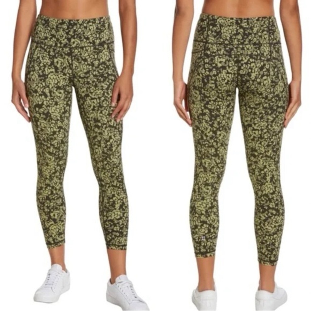 Sweaty Betty‎ Power Pocket Workout Leggings in Green Undercover Floral Size S